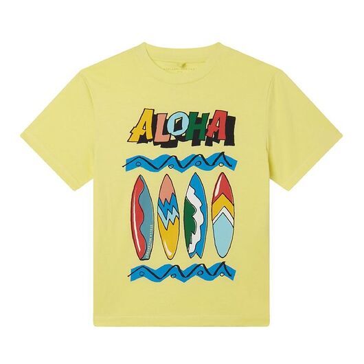 Stella McCartney Kids T-shirt - Gul m. Surfbrädor