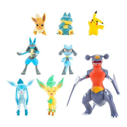 Pokémon Figurer - 8-pack - Stridsfigur - Pikachu/Lucari