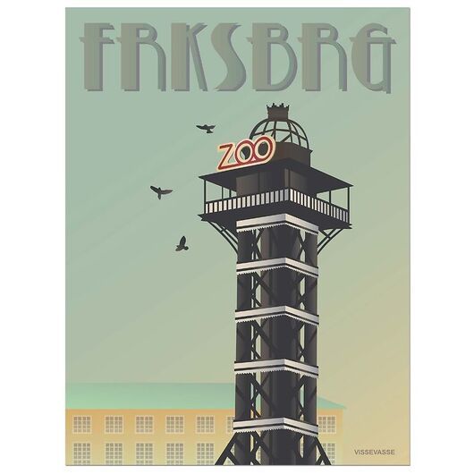 Vissevasse Affisch - 30x40 - Frederiksberg - Zoo Tårnet