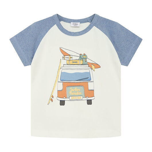 Hust and Claire T-shirt - HCAncher - Blue Dimmelange m. Tryck