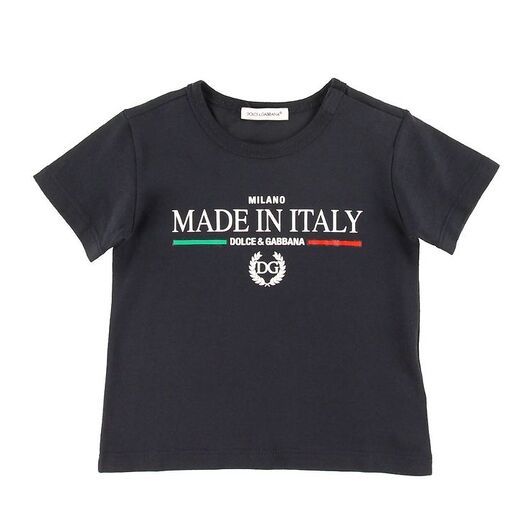 Dolce & Gabbana T-shirt - DNA Jr - Marinblå m. Tryck