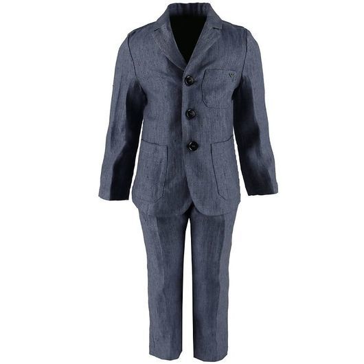 Emporio Armani Kostym - Blåmelerad