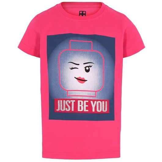 Lego Wear T-shirt - Pink m. Legohuvud