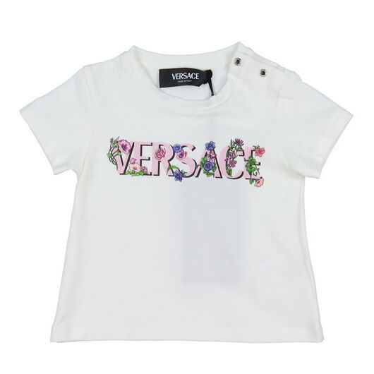 Versace T-shirt - Vit/Rosa m. Blommor