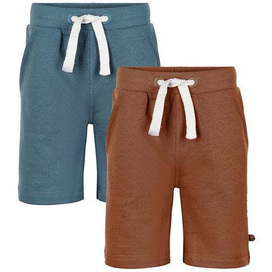 Minymo Shorts - 2-pack - Toffee/Aquagrön