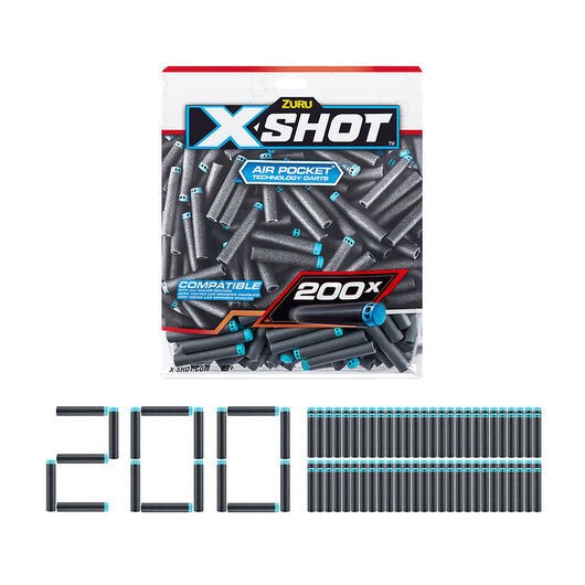 X-SHOT Skumpilar - 200 st. - Refill Förp