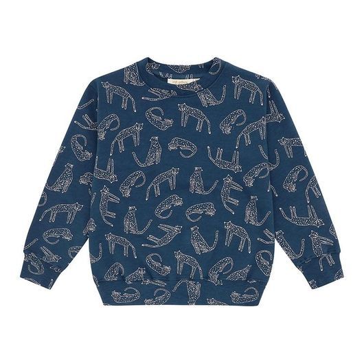 Soft Gallery Sweatshirt - Baptiste - Majolica Blue m. Leoparder