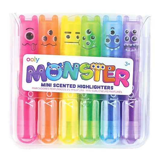 Ooly Mini Överstrykningspennor - Monster - 6 st - Flerfärgad