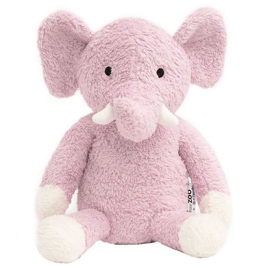 NatureZoo Gosedjur - 30 cm - Teddyfleece - Elefant - Rosa